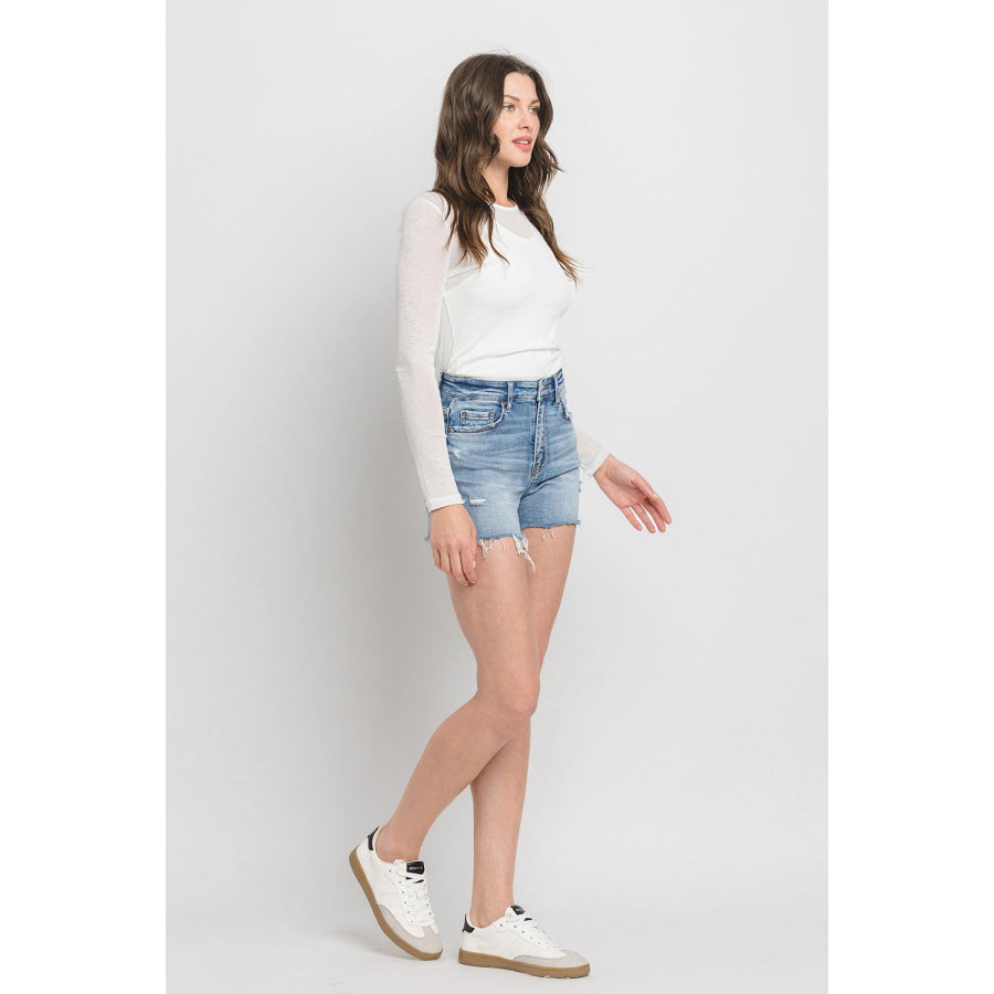 Vervet by Flying Monkey High Rise Denim Shorts Apparel and Accessories