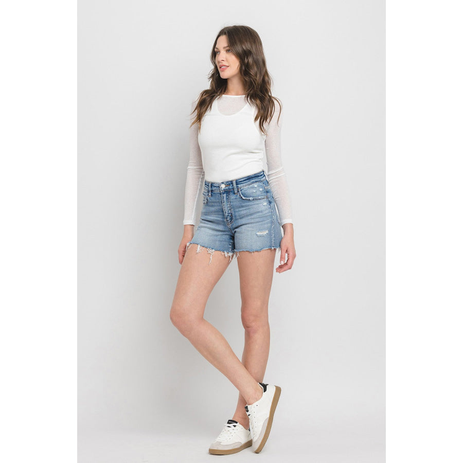 Vervet by Flying Monkey High Rise Denim Shorts Apparel and Accessories