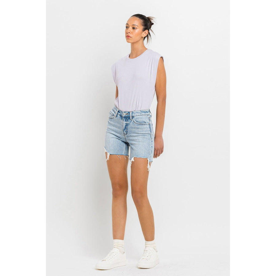 Vervet by Flying Monkey High Rise Denim Shorts Apparel and Accessories