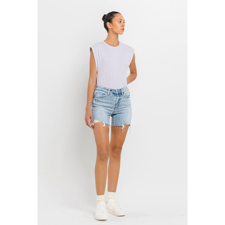 Vervet by Flying Monkey High Rise Denim Shorts Apparel and Accessories