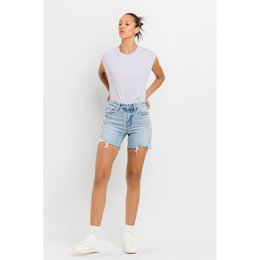 Vervet by Flying Monkey High Rise Denim Shorts Apparel and Accessories