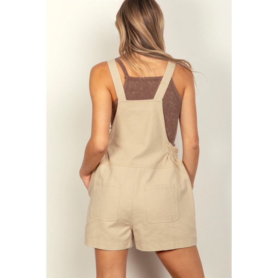 VERY J Adjustable Suspender Overalls with Pockets Apparel and Accessories