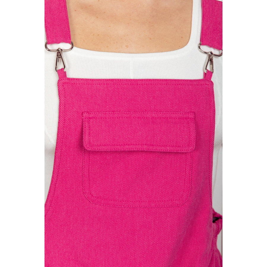 VERY J Adjustable Suspender Overalls with Pockets Apparel and Accessories