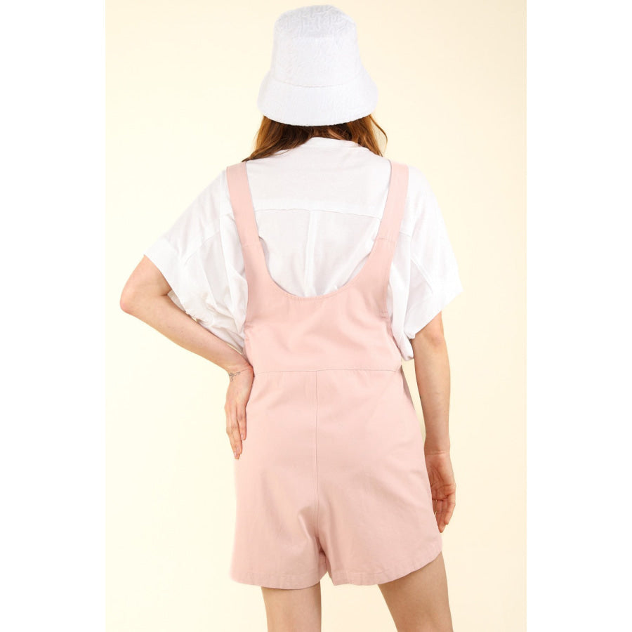 VERY J Adjustable Waist Suspender Overalls with Pockets Apparel and Accessories