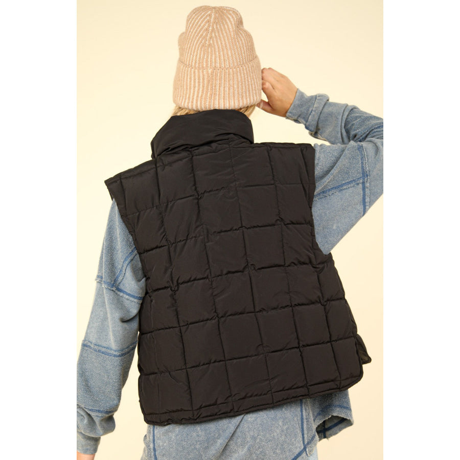 VERY J Zip Up Puffer Padded Warm Vest Apparel and Accessories