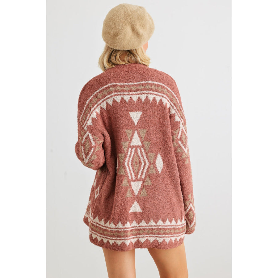 VERYJ/LOVERICHE Open Front Long Sleeve Cardigan Apparel and Accessories