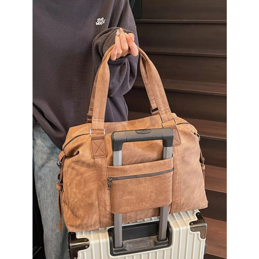 Vintage Adjustable Strap Duffel Bag Brown / onesize Apparel and Accessories