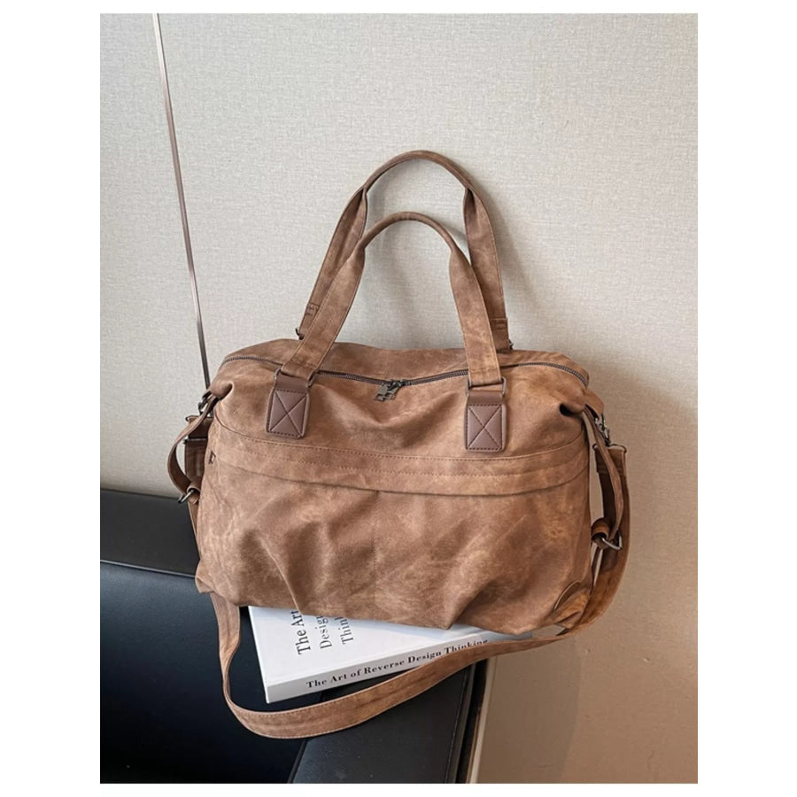 Vintage Adjustable Strap Duffel Bag Brown / onesize Apparel and Accessories