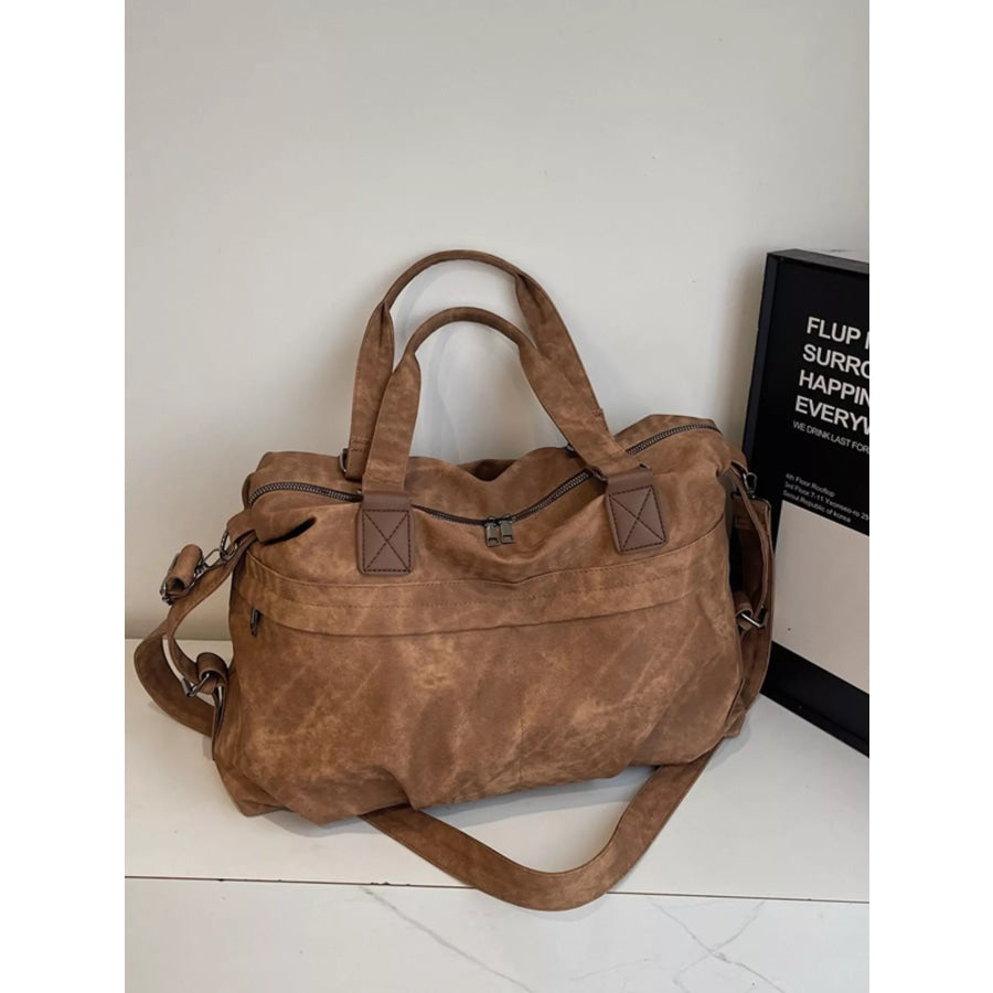 Vintage Adjustable Strap Duffel Bag Brown / onesize Apparel and Accessories