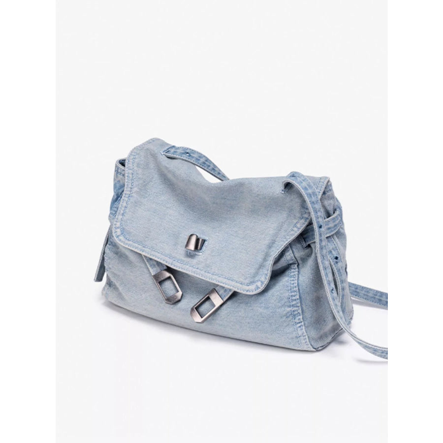 Vintage Denim Shoulder Bag Blue / One Size Apparel and Accessories