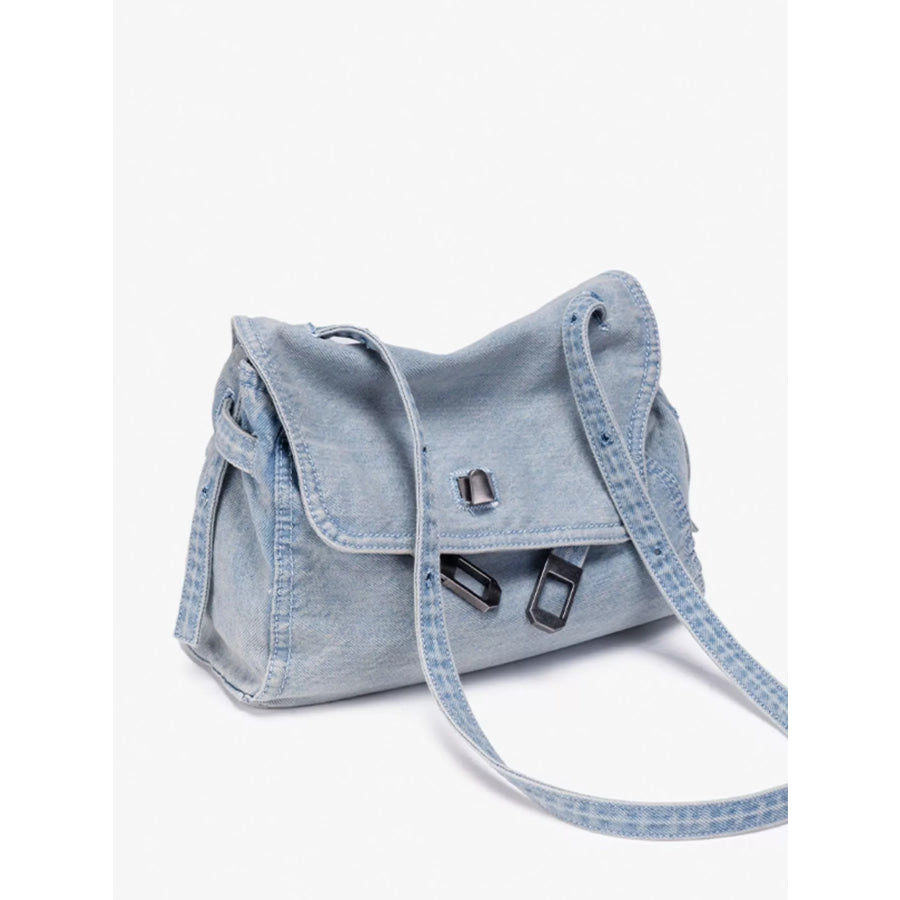 Vintage Denim Shoulder Bag Blue / One Size Apparel and Accessories