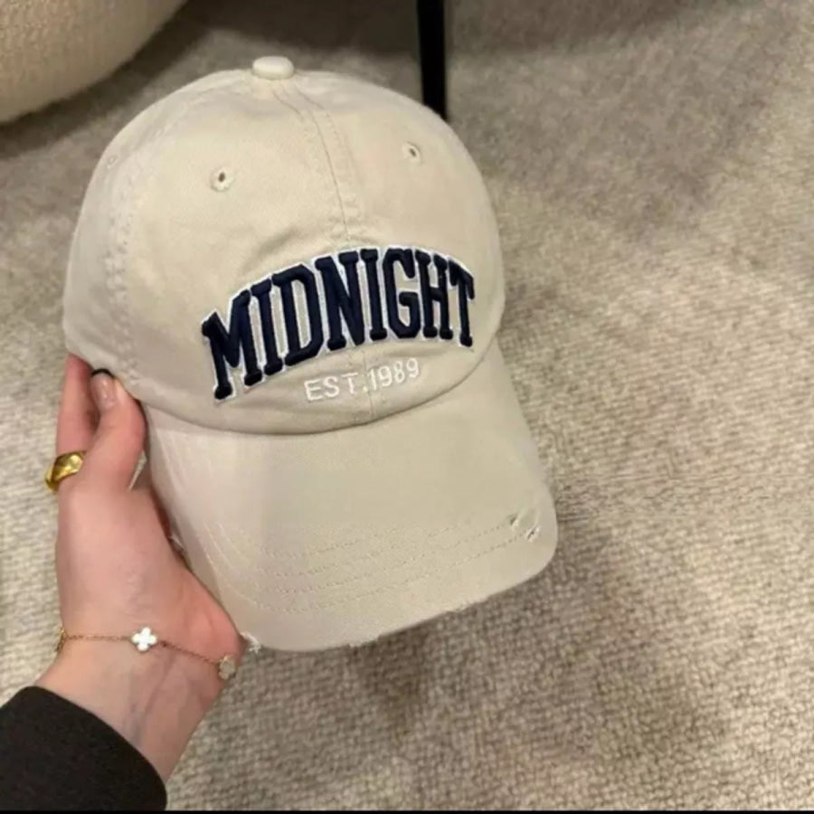 Vintage Distressed Baseball Cap Cream White / One Size Apparel and Accessories
