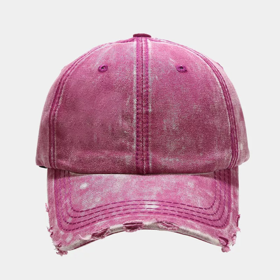 Vintage Distressed Washed Baseball Cap Rose Red / One Size Apparel and Accessories