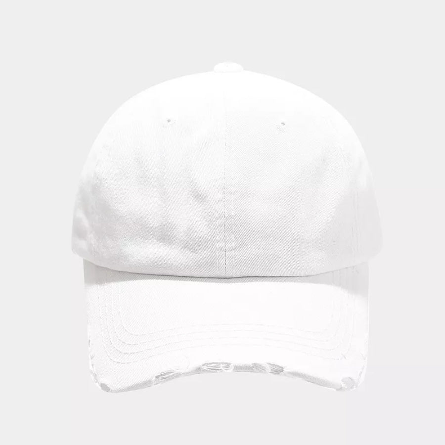 Vintage Distressed Washed Baseball Cap White / One Size Apparel and Accessories
