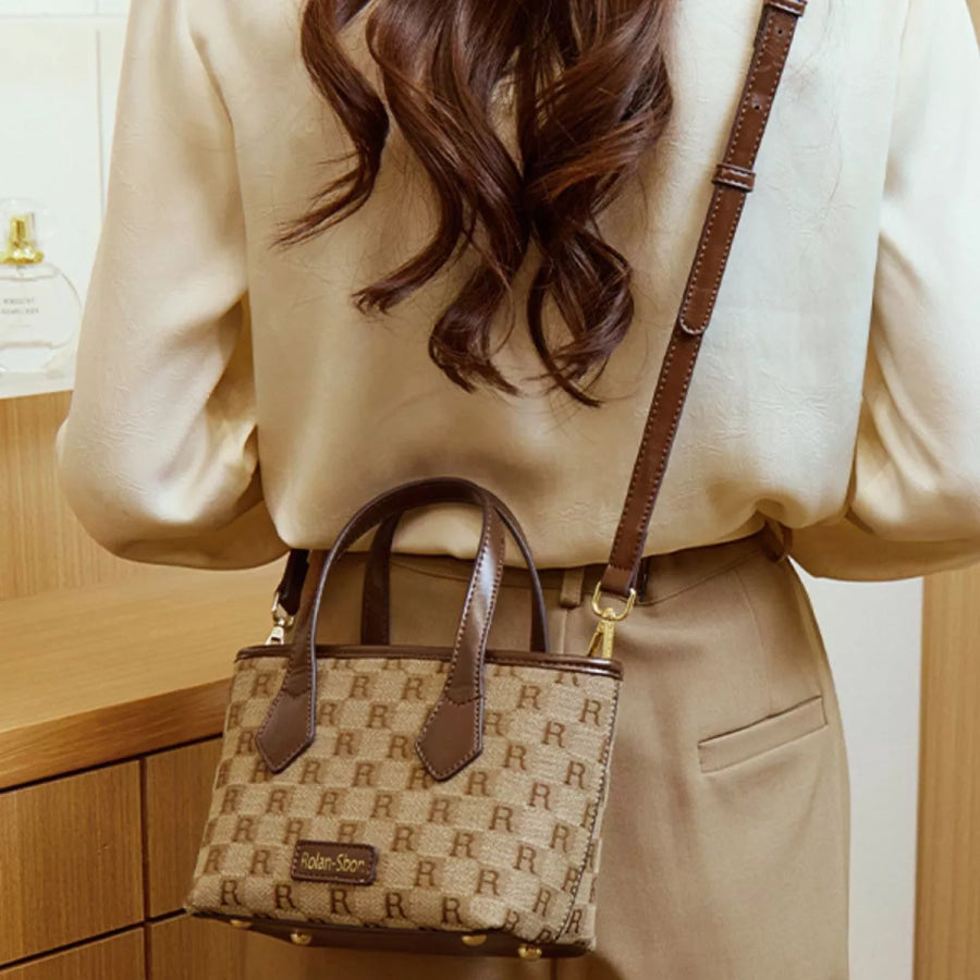 Vintage Monogram Crossbody Bag Caramel / onesize Apparel and Accessories