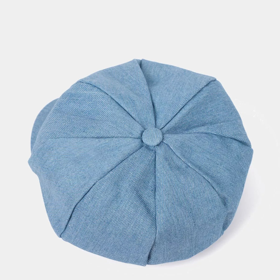 Vintage Style Denim Newsboy Hat Apparel and Accessories
