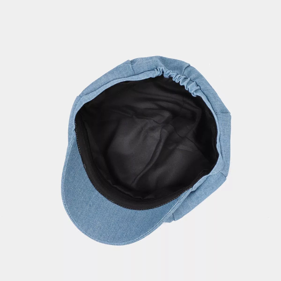 Vintage Style Denim Newsboy Hat Apparel and Accessories