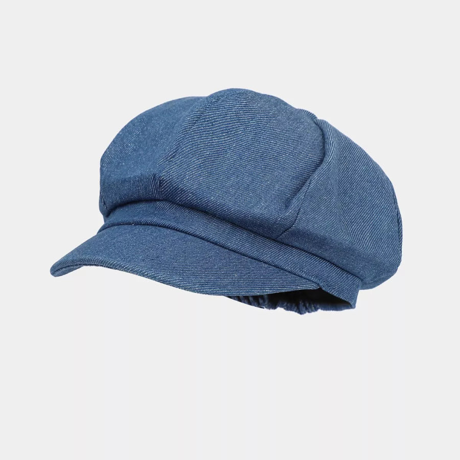Vintage Style Denim Newsboy Hat Dark Blue / One Size Apparel and Accessories