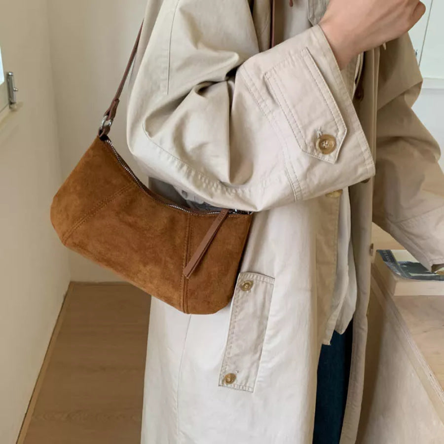 Vintage Style Shoulder Bag Caramel / One Size Apparel and Accessories