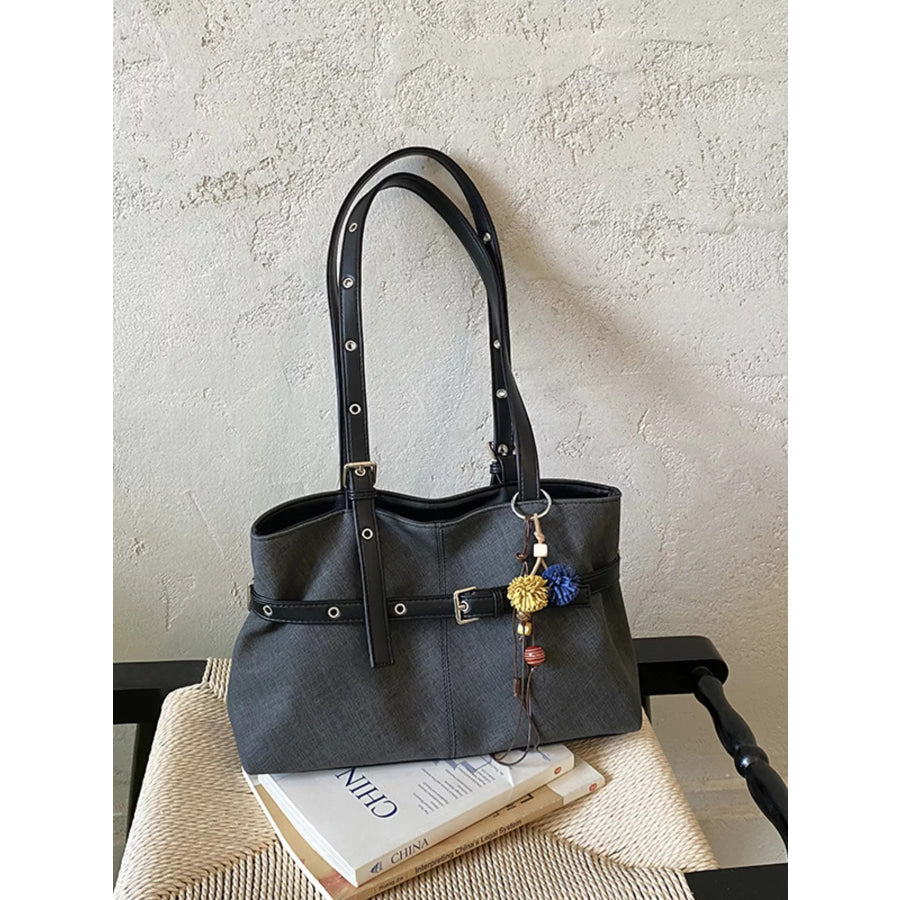 Vintage Style Shoulder Bag Dark Gray / One Size Apparel and Accessories