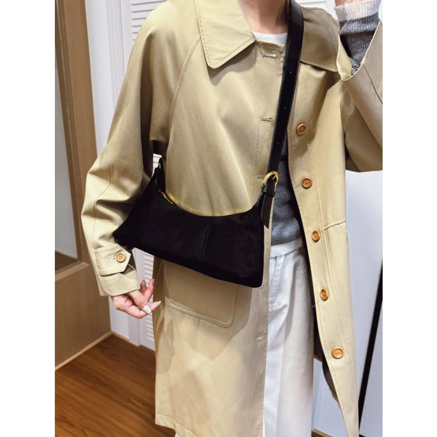 Vintage Suede Hobo Shoulder Bag Apparel and Accessories