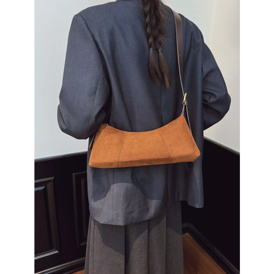 Vintage Suede Hobo Shoulder Bag Apparel and Accessories