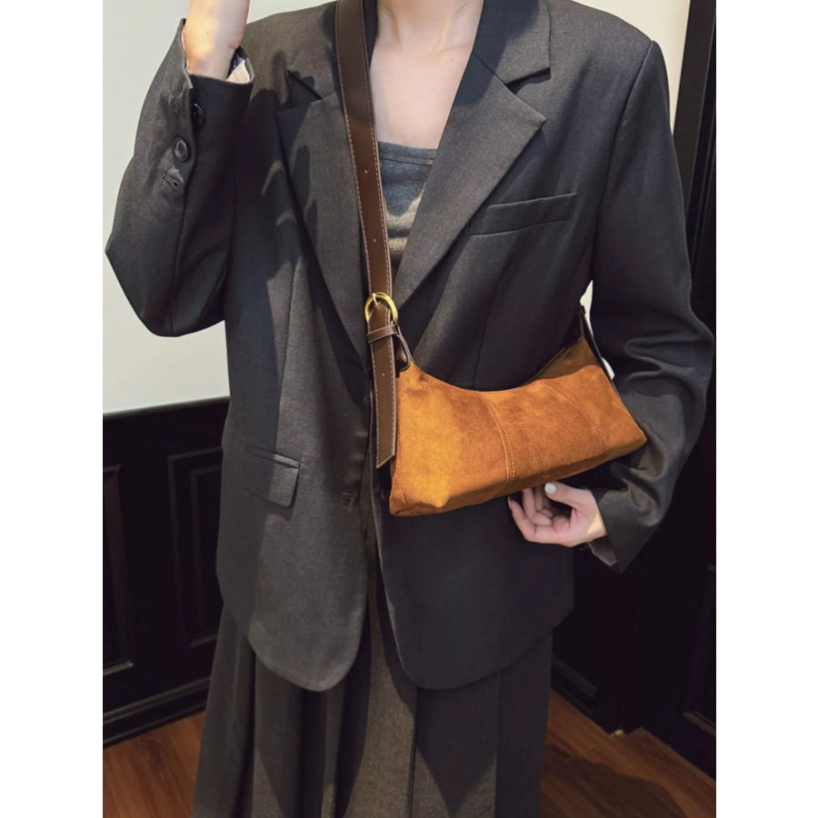 Vintage Suede Hobo Shoulder Bag Apparel and Accessories