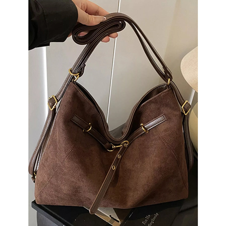 Vintage Suede Tote Bag Brown / One Size Apparel and Accessories