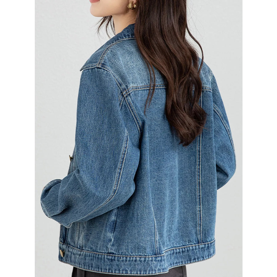Vintage Wash Relaxed Fit Denim Jacket Blue / S Apparel and Accessories