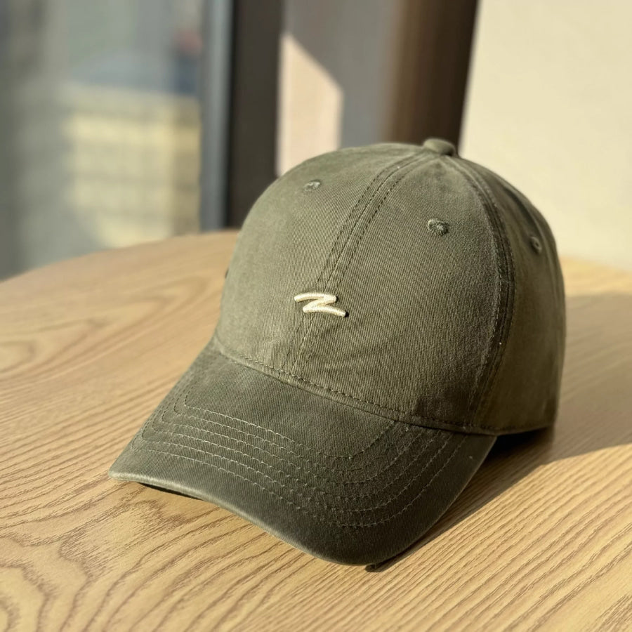 Vintage Washed Cotton Baseball Cap Olive Green / One Size Apparel and Accessories