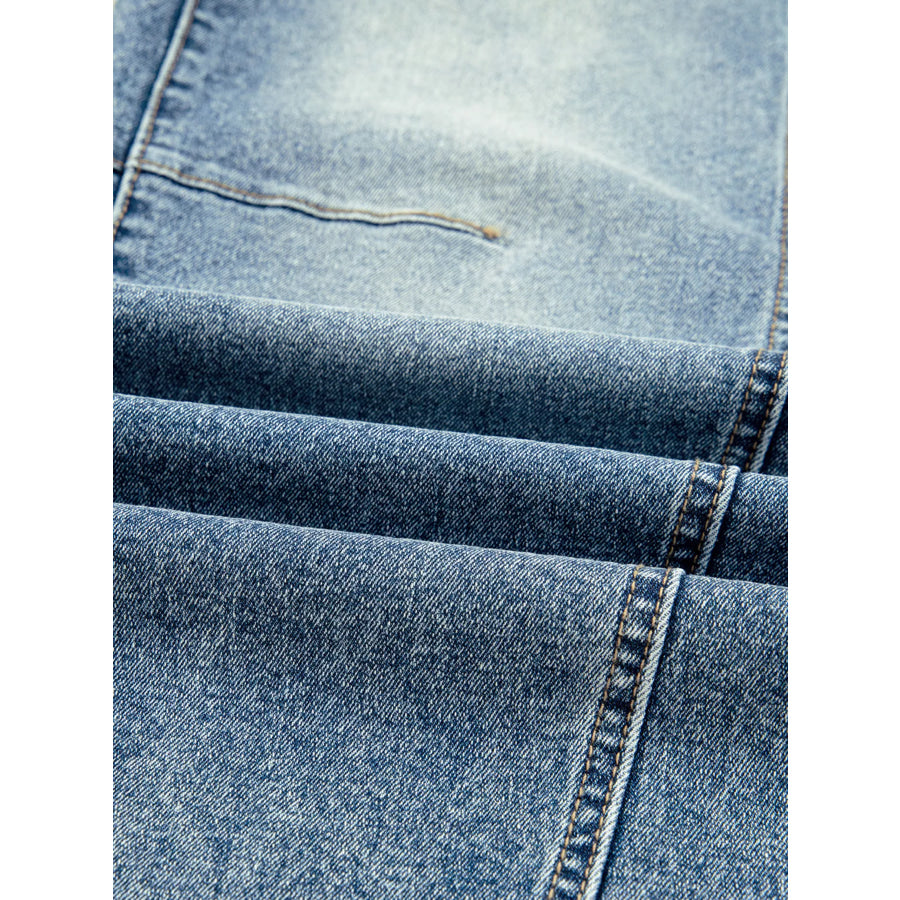Vintage Washed Seam Detail Shift Jeans Apparel and Accessories