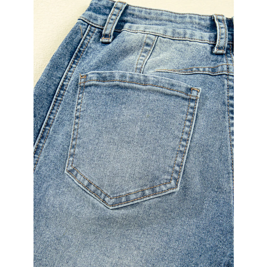 Vintage Washed Seam Detail Shift Jeans Apparel and Accessories