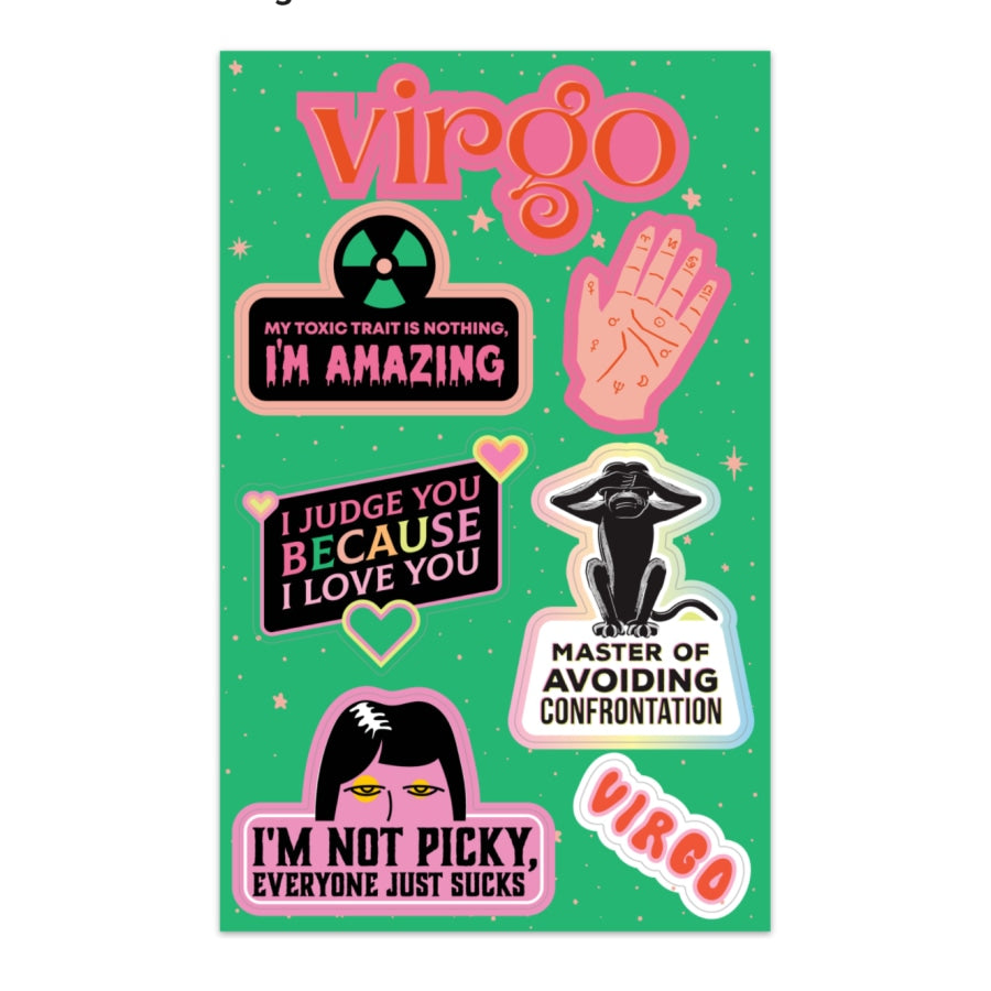 Virgo Astrological Sticker Sheet sticker