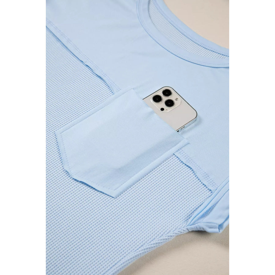 Waffle Knit Pocket T-Shirt Apparel and Accessories