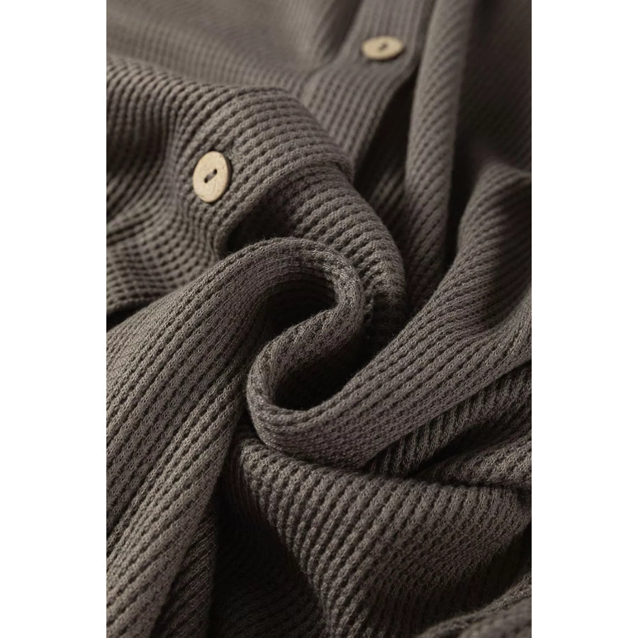 Waffle Knit Shirt Tunic Dress Apparel and Accessories