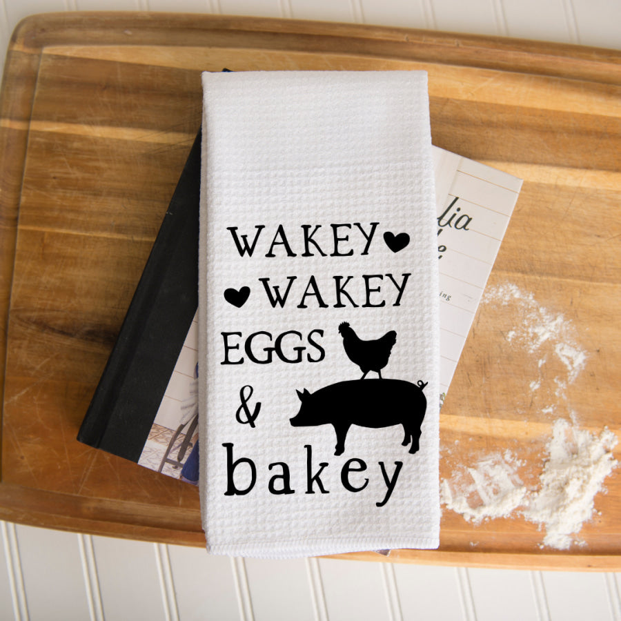 Wakey Wakey Kitchen Tea Towel Kitchen Towels