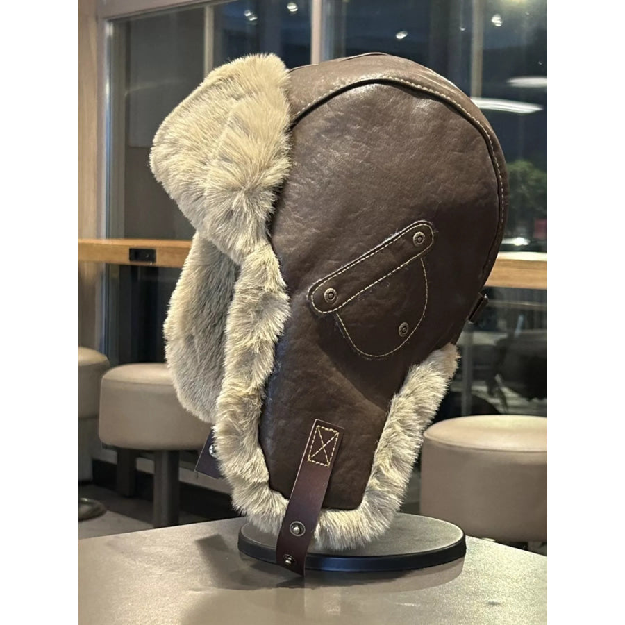 Warm Fuzzy Ear Flap Hat Apparel and Accessories