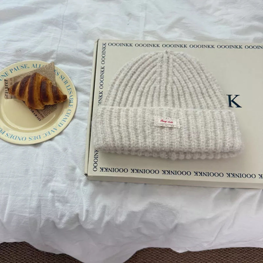 Warm Knitted Beanie Hat Pink / ONESIZE Apparel and Accessories