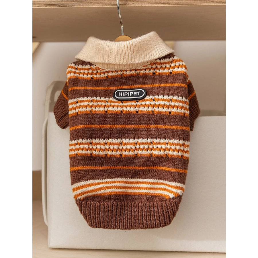 Warm Knitted Pet Sweater Caramel / XS Apparel and Accessories