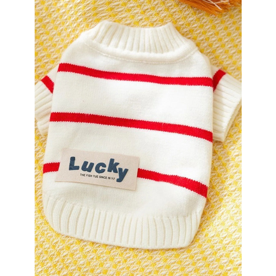 Warm Knitted Pet Sweater Red Lucky / XS Apparel and Accessories