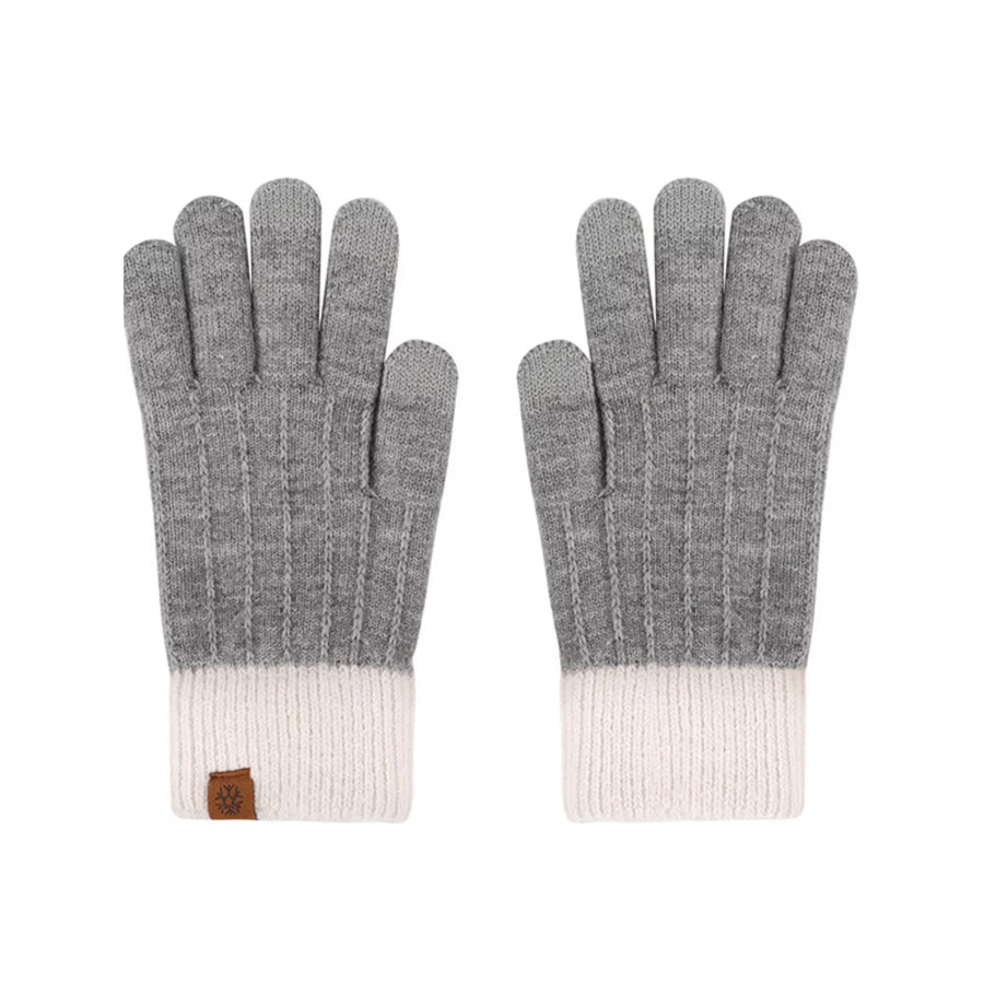 Warm Knitted Touchscreen Gloves Gray / One Size Apparel and Accessories