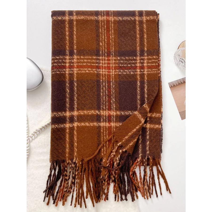 Warm Plaid Winter Scarf Apparel and Accessories