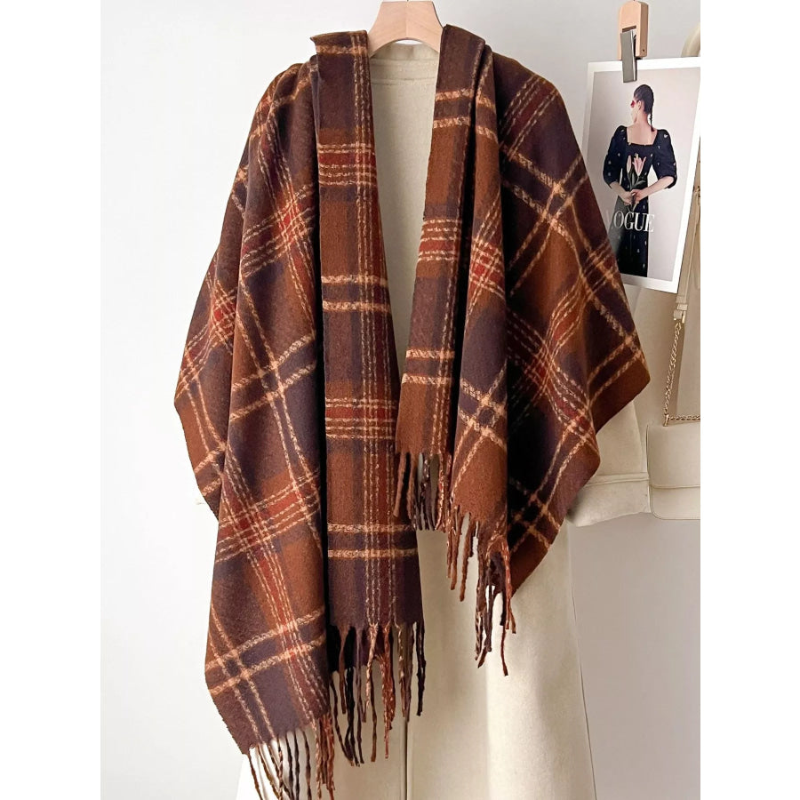 Warm Plaid Winter Scarf Apparel and Accessories