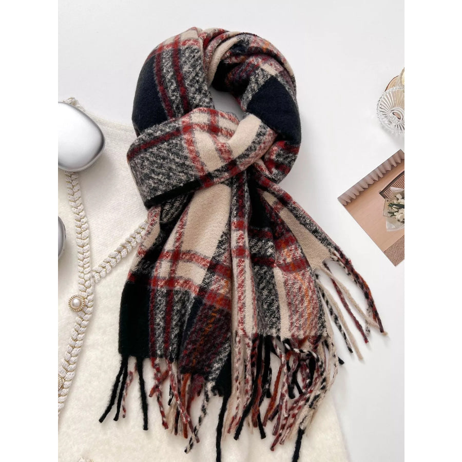 Warm Plaid Winter Scarf Apparel and Accessories