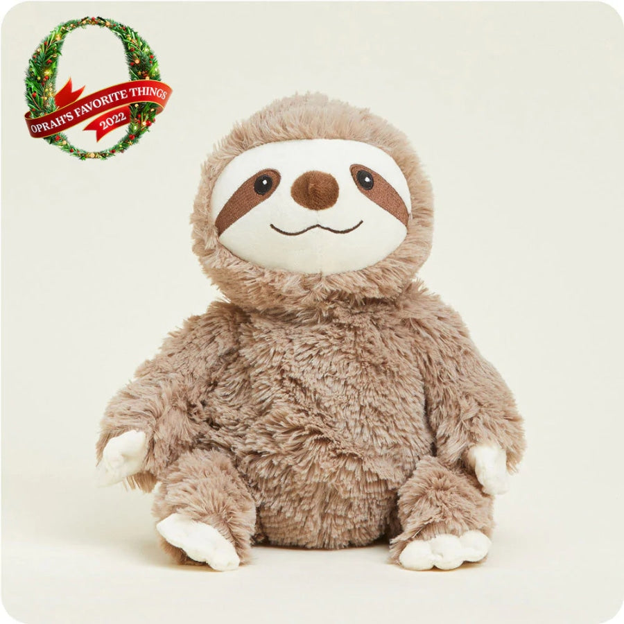 Warmies Large 33cm - Plush Animals filled with Flaxseed and French Lavender - Sloth Heat Pack