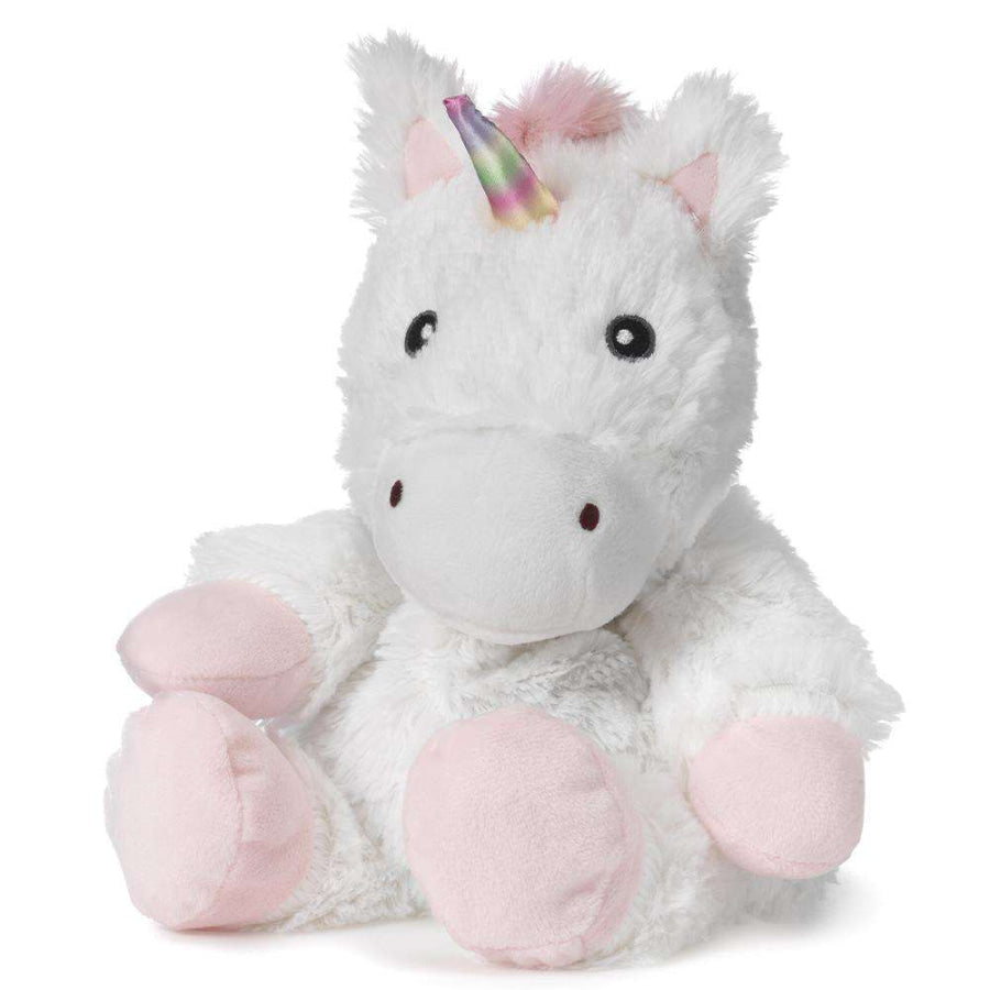 Warmies Large 33cm - Plush Animals filled with Flaxseed and French Lavender - White Unicorn White Unicorn Accessories