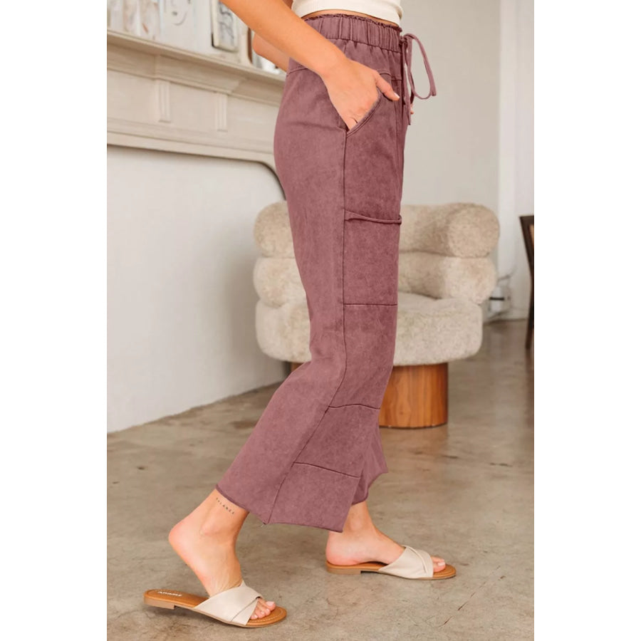 Wash Wide Leg Pants Apparel and Accessories