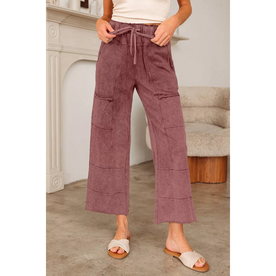 Wash Wide Leg Pants Apparel and Accessories