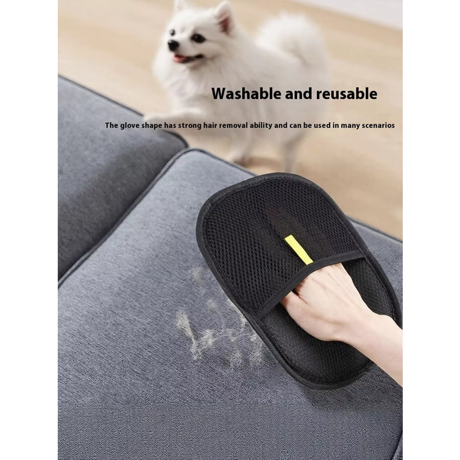 Washable & Reusable Glove-Shaped Pet Hair Remover Black / ONESIZE Apparel and Accessories