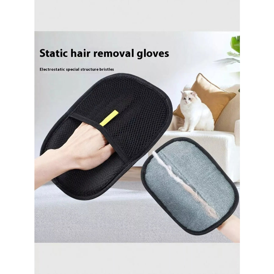Washable & Reusable Glove-Shaped Pet Hair Remover Black / ONESIZE Apparel and Accessories
